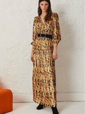 ba&sh Gullian Silk-Blend Maxi Dress